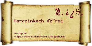 Marczinkech Örsi névjegykártya